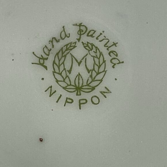 Old Noritake Handpainted Vase & Dish Sailing Ship Windmill Japan - Picture 16 of 16